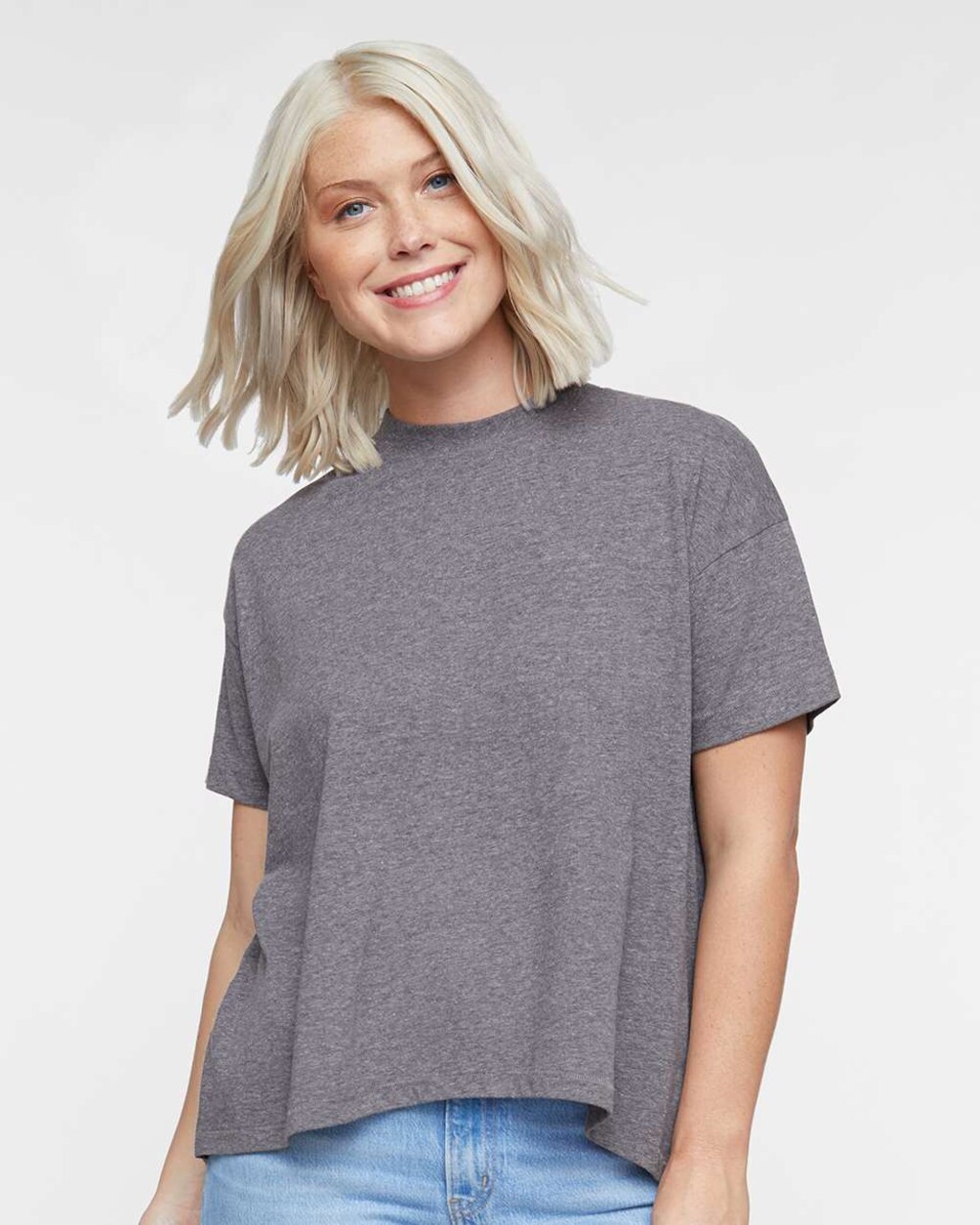 Women’s Hi-Lo Crewneck Short Sleeve Tee for Chic, Casual & Elegant Everyday Wear